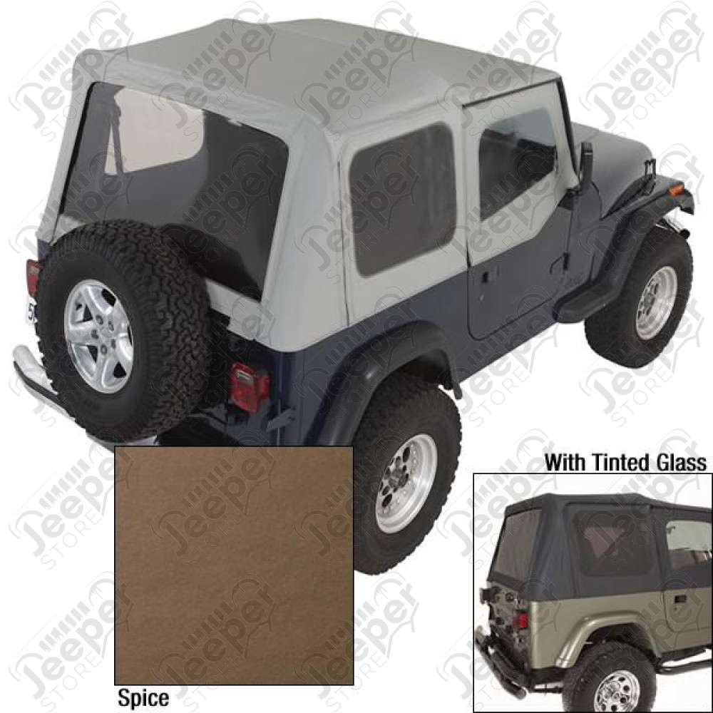 Soft Top, Door Skins, Spice, Tinted Windows; 88-95 Jeep Wrangler YJ