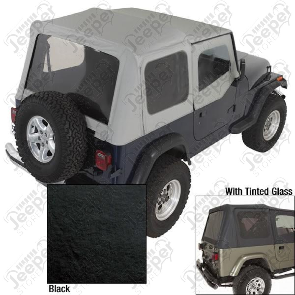 XHD Soft Top, Black Diamond, Tinted Windows; 88-95 Jeep Wrangler YJ