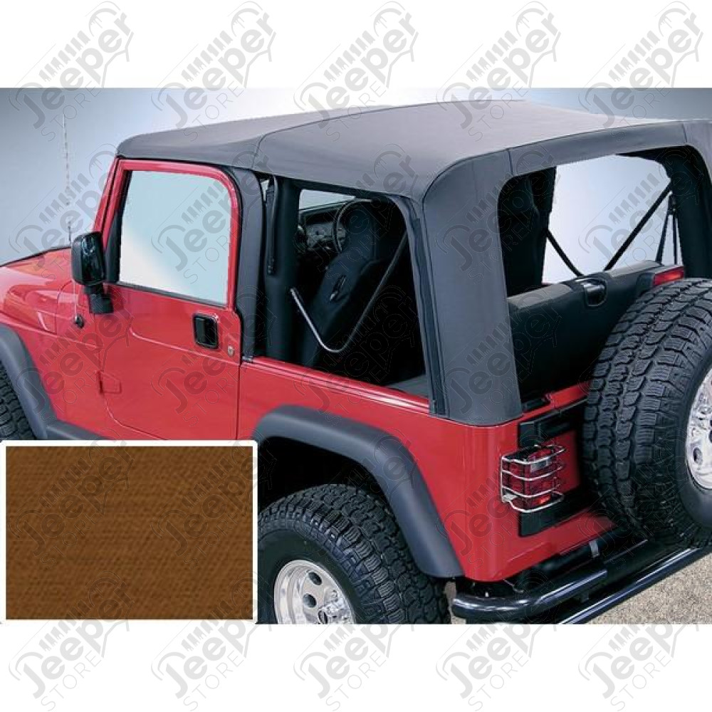 XHD Soft Top, Tan, Tinted Windows; 97-06 Jeep Wrangler TJ