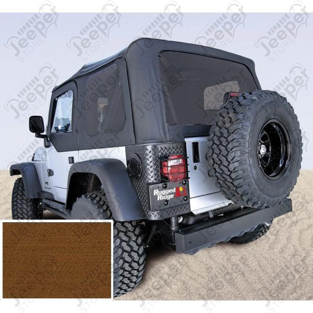 XHD Soft Top, Dark Tan, Tinted Windows; 97-06 Jeep Wrangler TJ