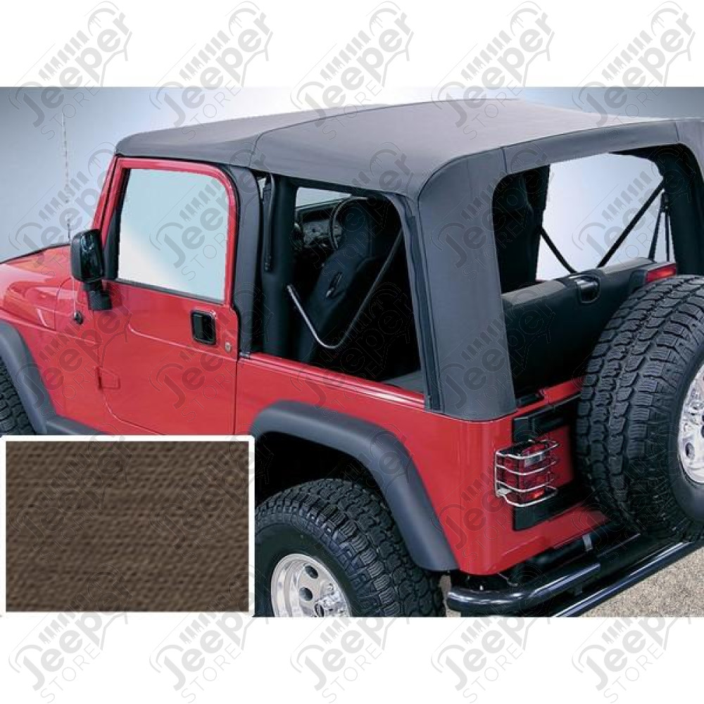XHD Soft Top, Khaki, Clear Windows; 97-06 Jeep Wrangler TJ