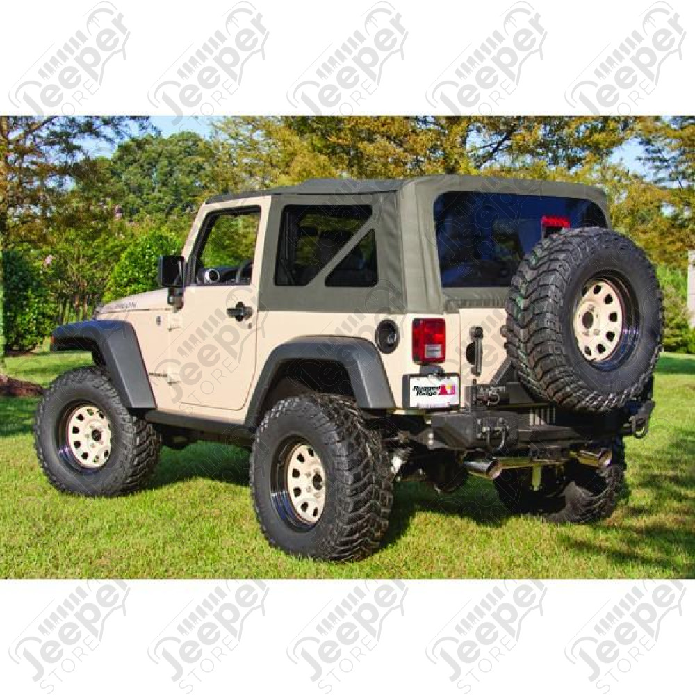 Soft Top, Khaki, Tinted Windows; 07-09 Jeep Wrangler JK