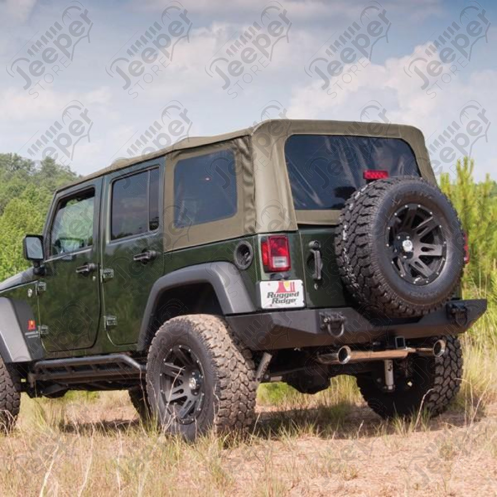 Soft Top, Khaki, Tinted Windows; 07-09 Jeep Wrangler JK