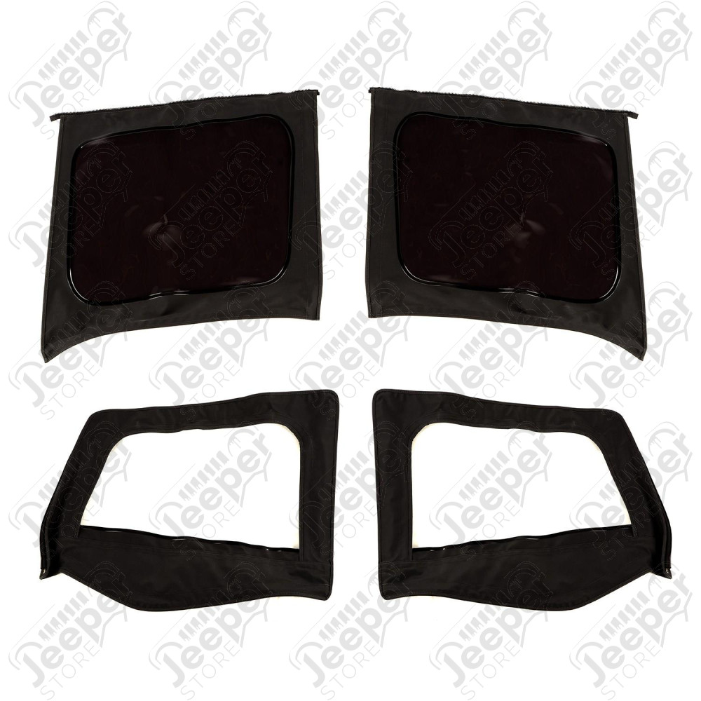 Montana Soft Top, Door Skins, Black Diamond, Tinted 88-95 Wrangler YJ