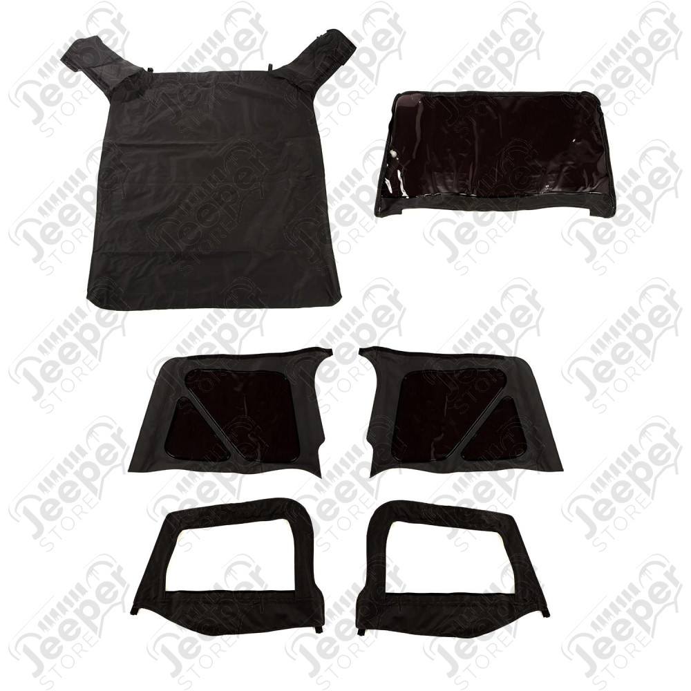 Montana Soft Top, Door Skins, Black Diamond, Tinted; 97-06 Wrangler TJ