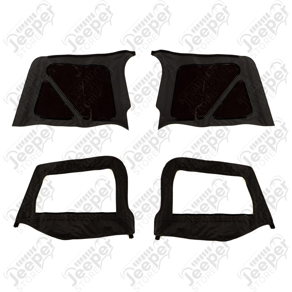 Montana Soft Top, Door Skins, Black Diamond, Tinted 97-06 Wrangler TJ