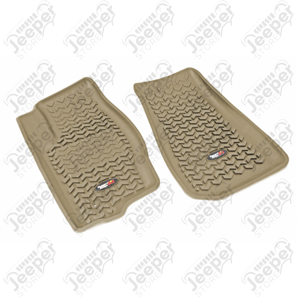 All Terrain Floor Liner, Front Pair, Tan; 05-10 Jeep WK/XK