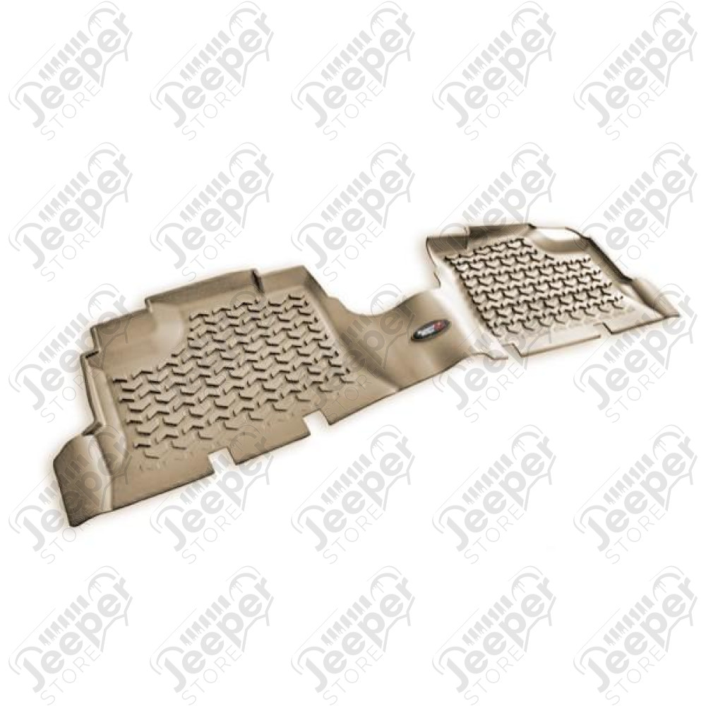 All Terrain Floor Liner, Rear, Tan; 07-18 Jeep Wrangler JKU