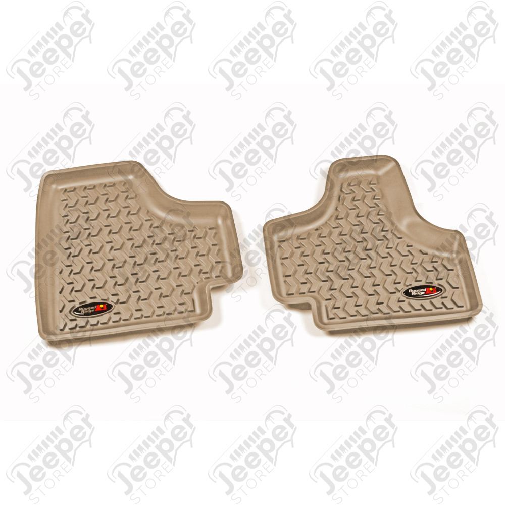All Terrain Floor Liner, Rear Pair, Tan; 08-12 Jeep Liberty KK