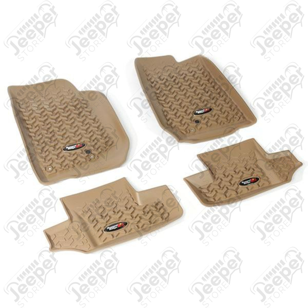 All Terrain Floor Liner Kit, Tan; 07-18 Jeep Wrangler JK, 2 Door