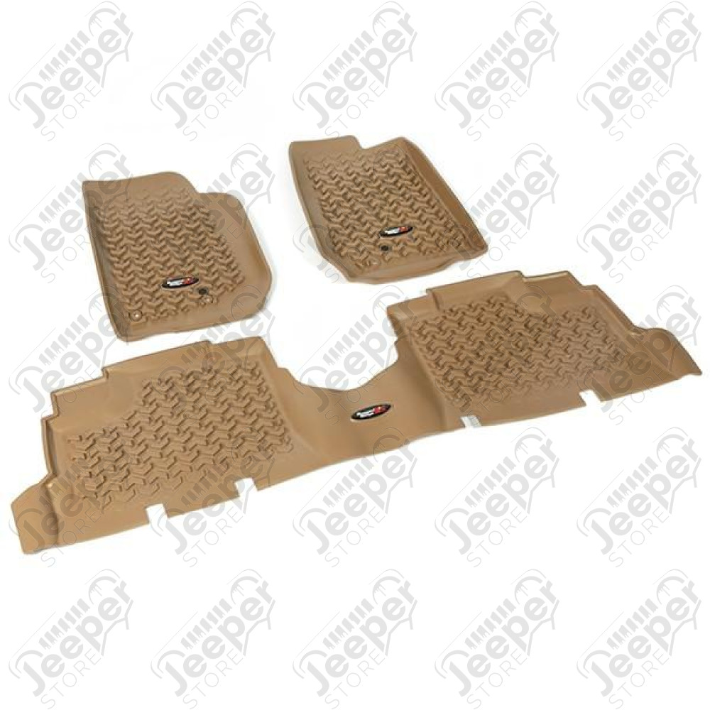All Terrain Floor Liner Kit, Tan; 07-18 Jeep Wrangler JK, 4 Door