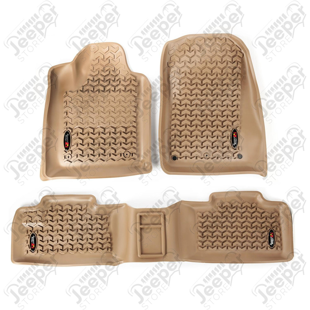 All Terrain Floor Liner Kit, Tan; 11-15 Jeep WK/Dodge Durango