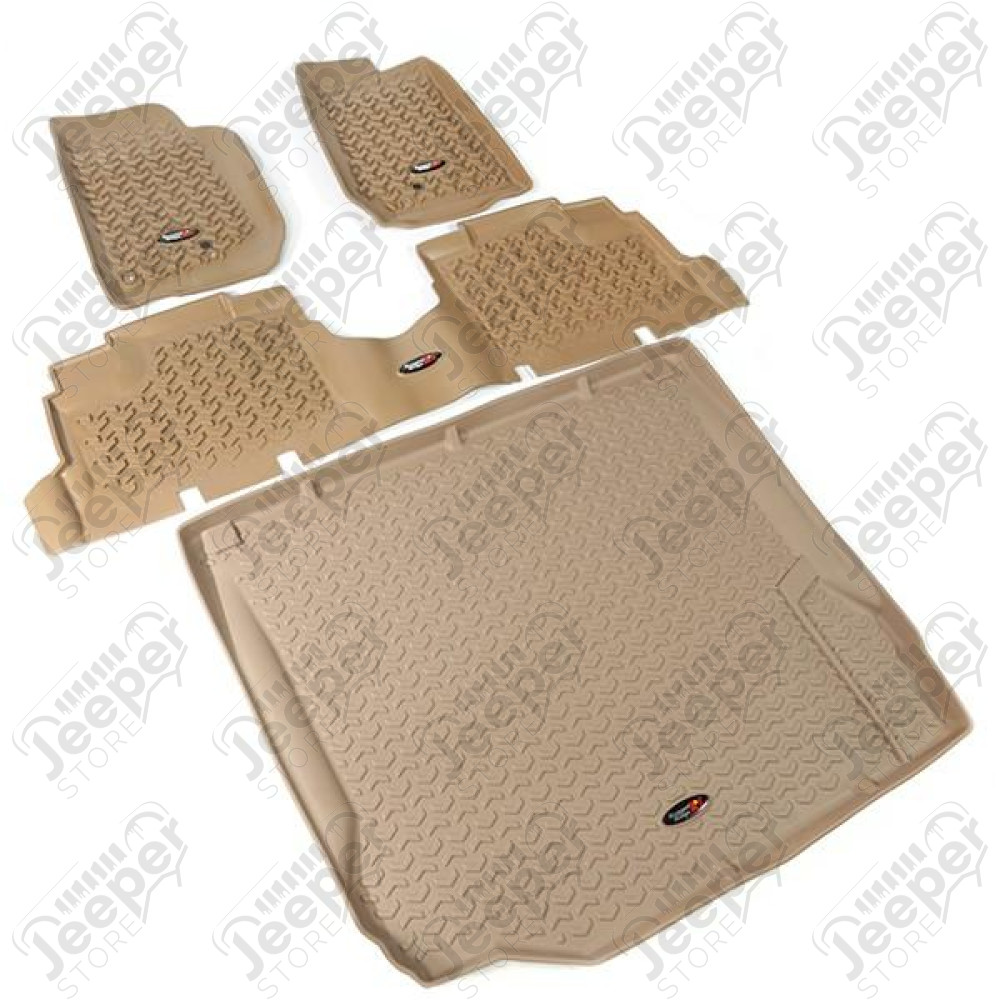 All Terrain Floor Liner Set, Tan; 07-10 Jeep Wrangler JK, 2 Door