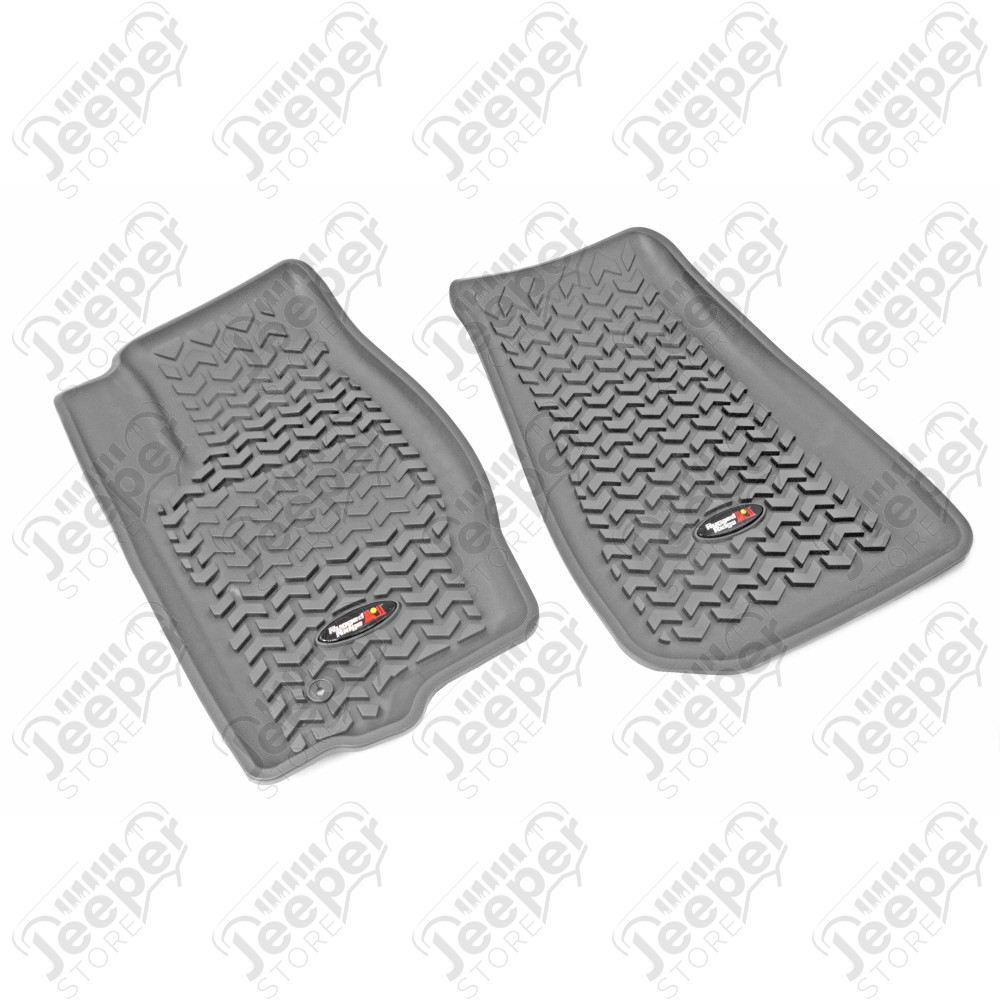 All Terrain Floor Liner, Front Pair, Gray; 05-10 Jeep WK/XK