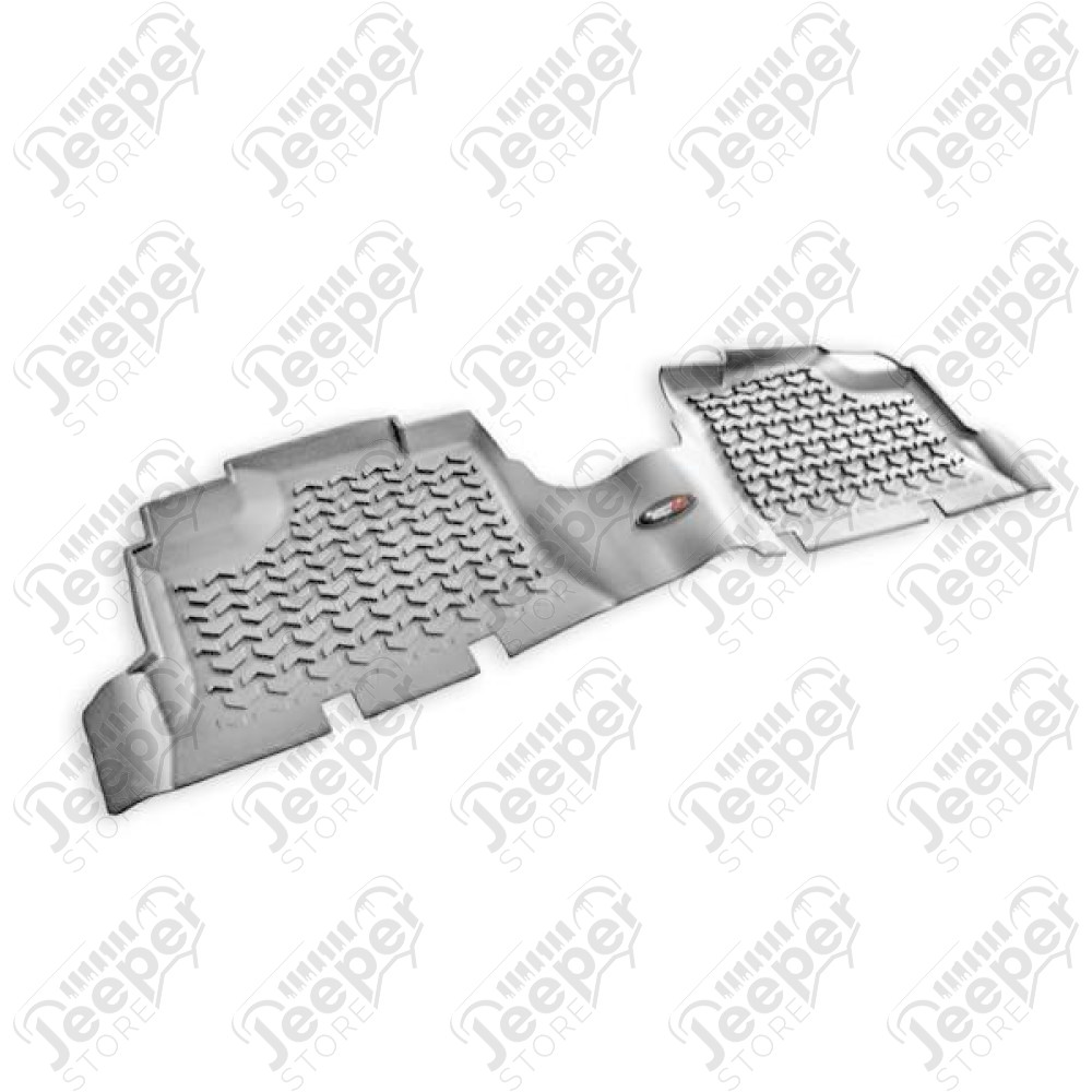 All Terrain Floor Liner, Rear, Gray; 07-18 Jeep Wrangler JKU