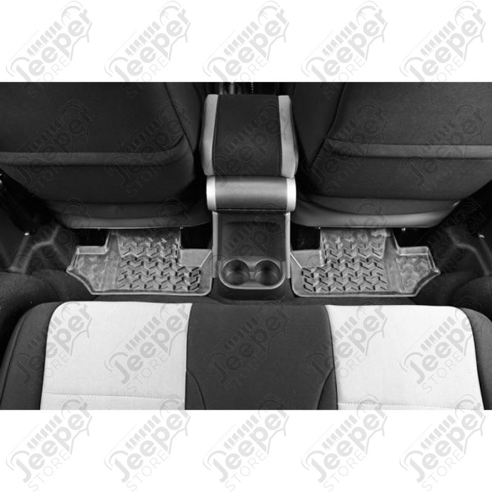 All Terrain Floor Liner, Rear Pair, Gray; 07-18 Jeep Wrangler JK