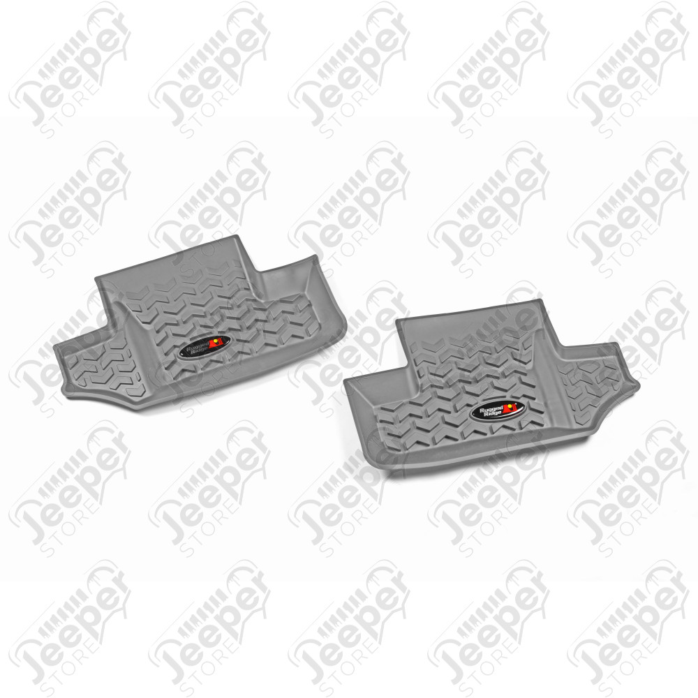 All Terrain Floor Liner, Rear Pair, Gray 07-18 Jeep Wrangler JK