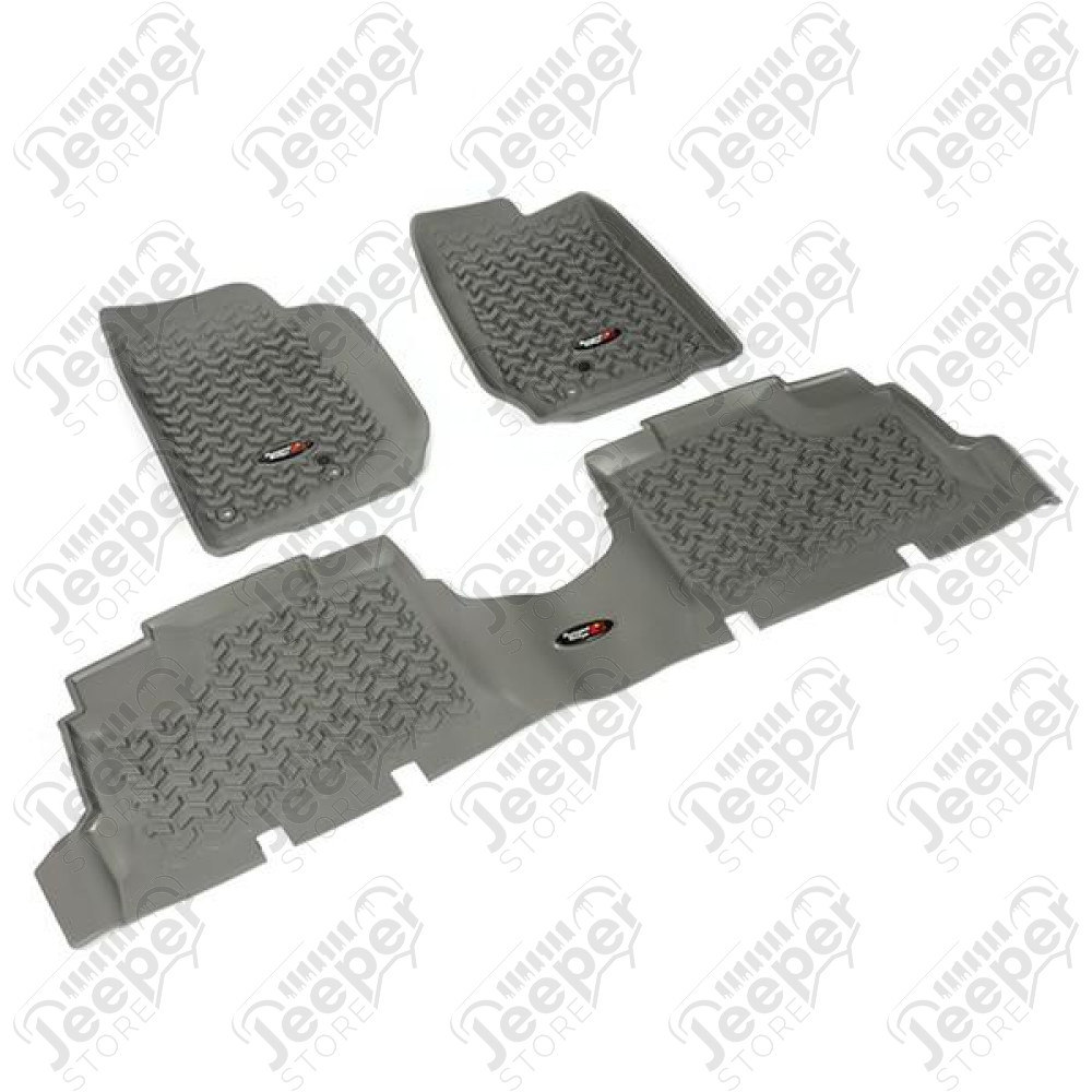All Terrain Floor Liner Kit, Gray; 07-18 Jeep Wrangler JK, 4 Door