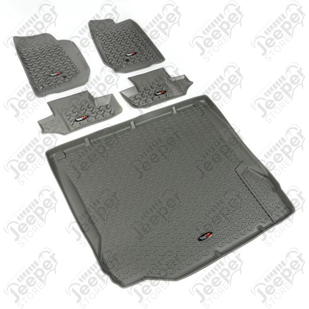 All Terrain Floor Liner Set, Gray; 07-10 Jeep Wrangler JK, 2 Door