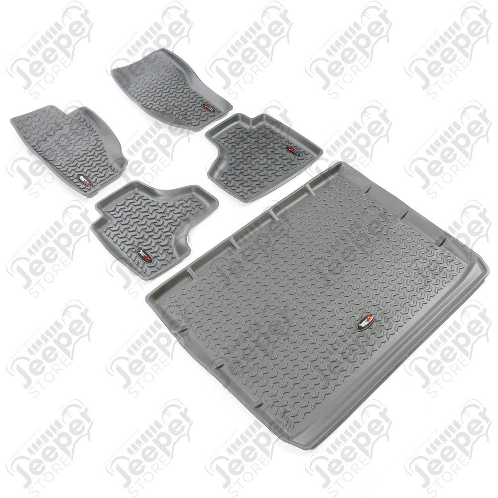 All Terrain Floor Liner Set, Gray; 08-13 Jeep Liberty KK