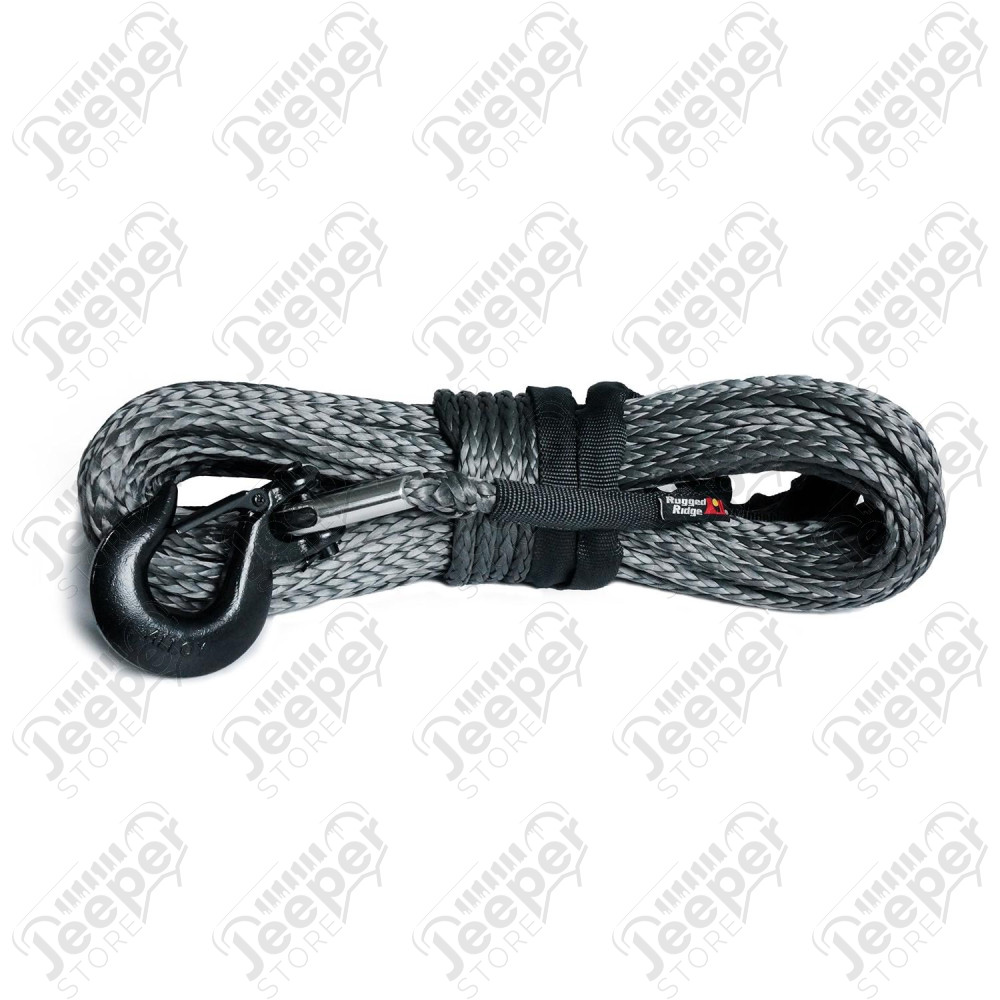 Synthetic Winch Line, Dark Gray, 25/64 inch x 94 feet, Universal