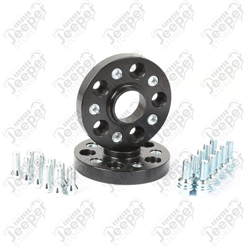 Wheel Spacer Kit, Black, 1 Inch/25 mm; 10-17 VW Amarok