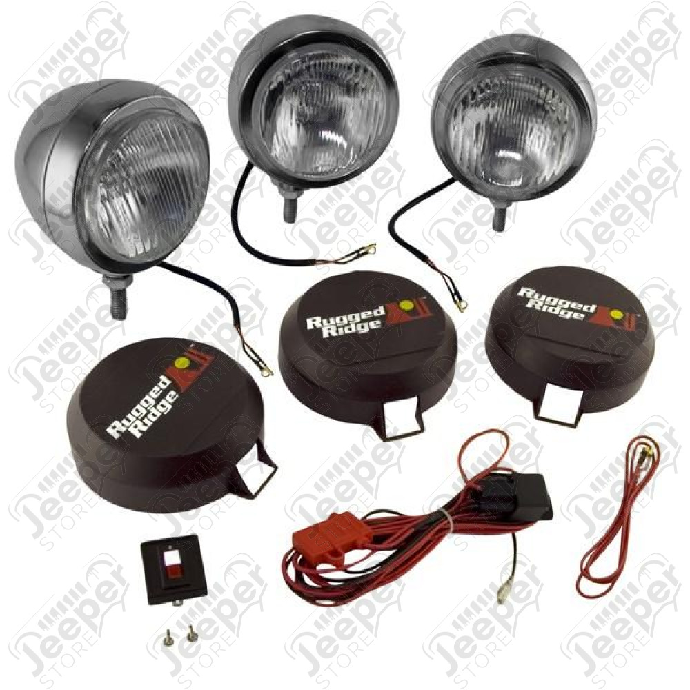 Light Kit, HID, 5 Inch, Round, Stainless Steel Housing, 2 Piece