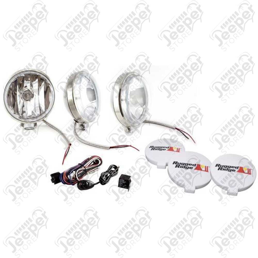 Light Kit, Halogen, 6 Inch Slim, Stainless Steel Housing, 3 Piece