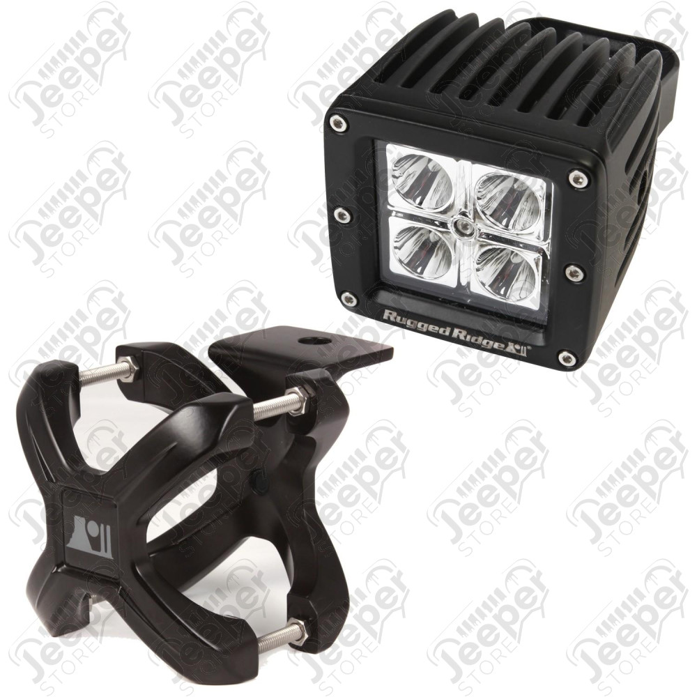 Light Kit, X-Clamp/Square LED, Small, Black, 1 Piece