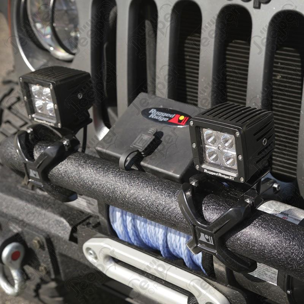Light Kit, X-Clamp/Square LED, Small, Black, 2 Pieces