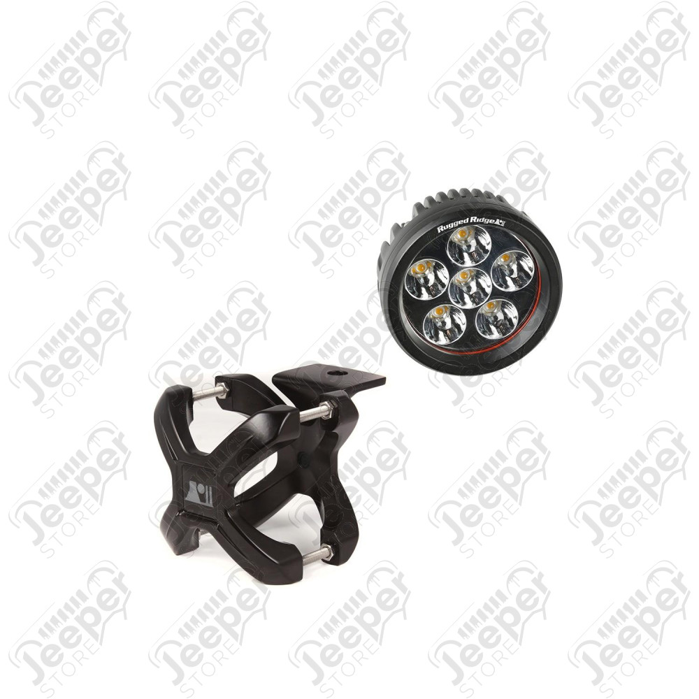 Light Kit, X-Clamp/Round LED, Small, Black, 1 Piece