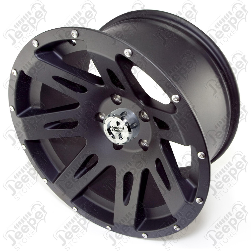 XHD Wheel, 17x9, Black Satin, Center Cap 07-19 Jeep Wrangler/Gladiator