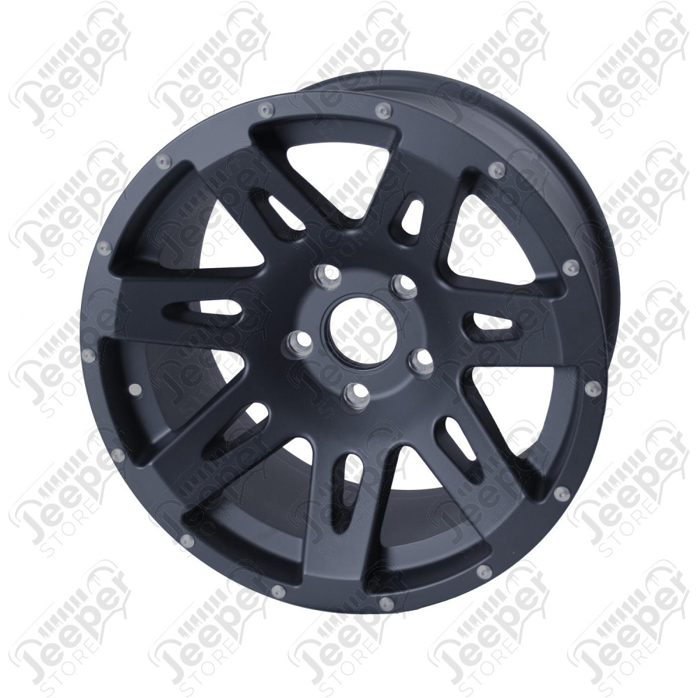 XHD Wheel, 17x9, Black Satin, Center Cap 07-19 Jeep Wrangler/Gladiator