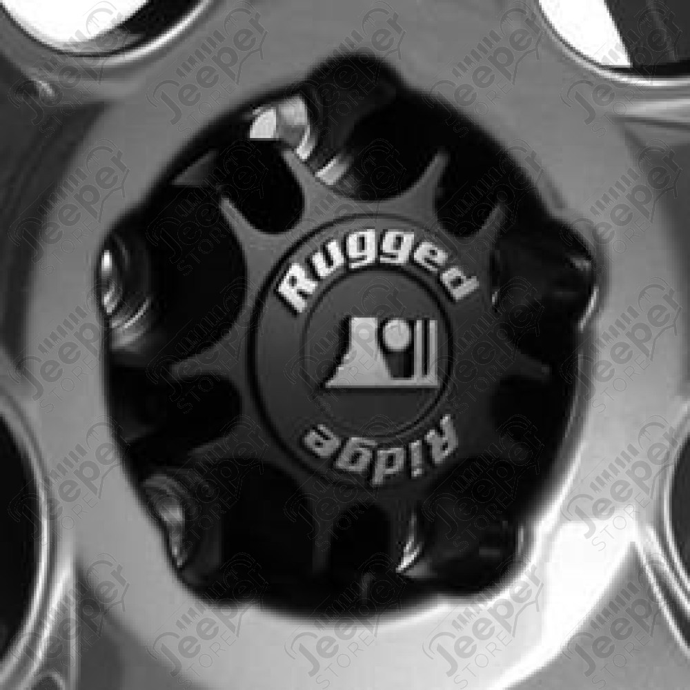 Nabenkappe Felgendeckel Schwarz für XHD Alu Felgen Drakon Rugged Ridge 15302.50 Wheel Center Cap, Black, Drakon
