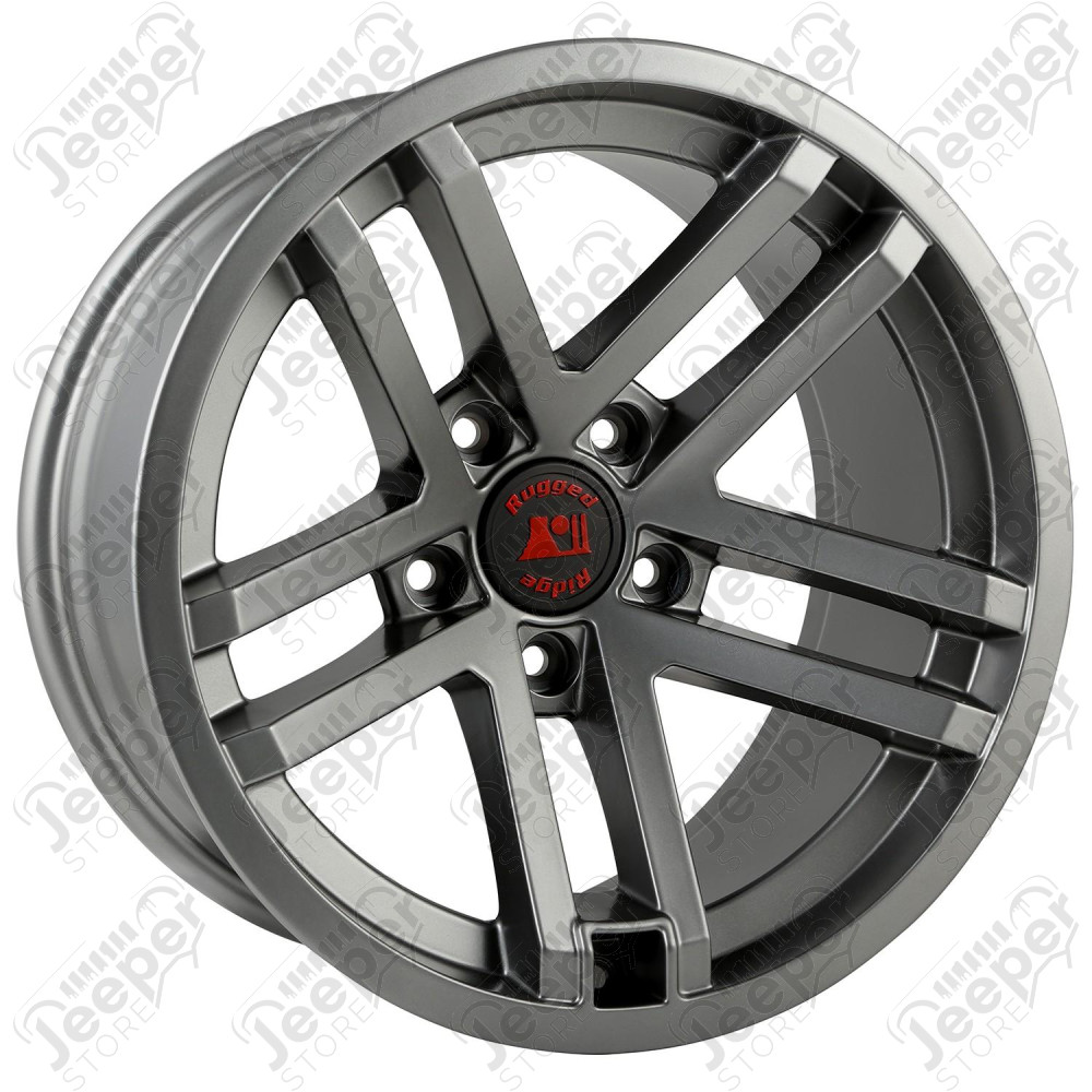 Jesse Spade Wheel, 17X9, Satin Gun Metal; JK/JL/JT