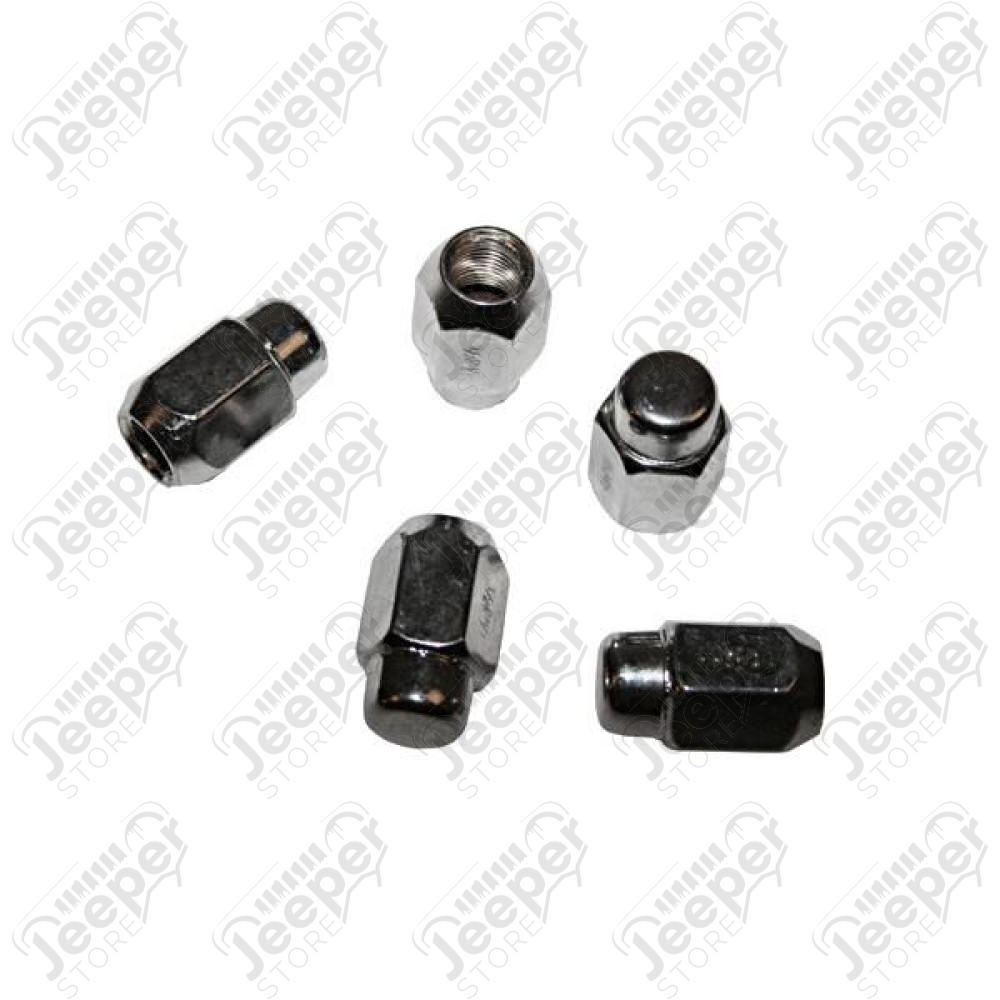 Wheel Lug Nut, Chrome; 46-86 Jeep CJ