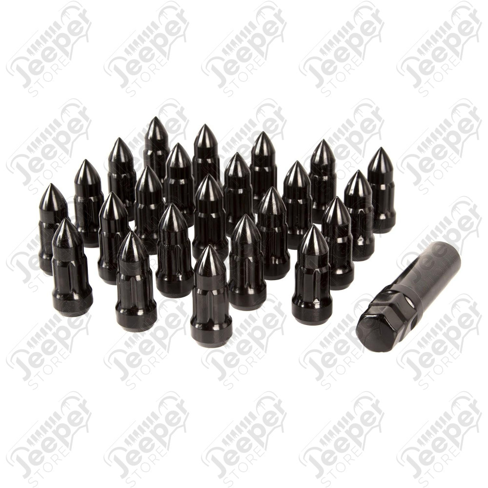 Wheel Lug Nut, 23 Piece, 1/2x20, Bullet Style, Black