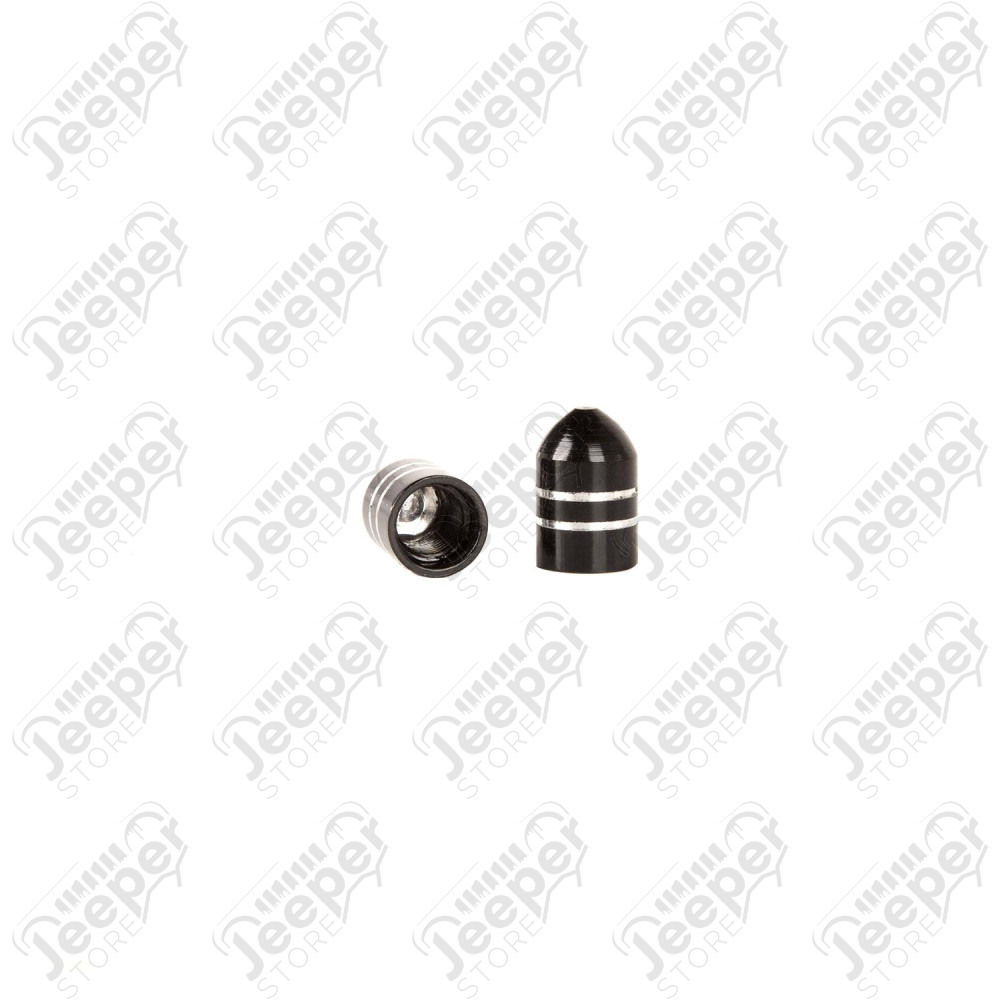 Bouchon de valve de pneu (5 pièces en aluminium noir)- 16715.26