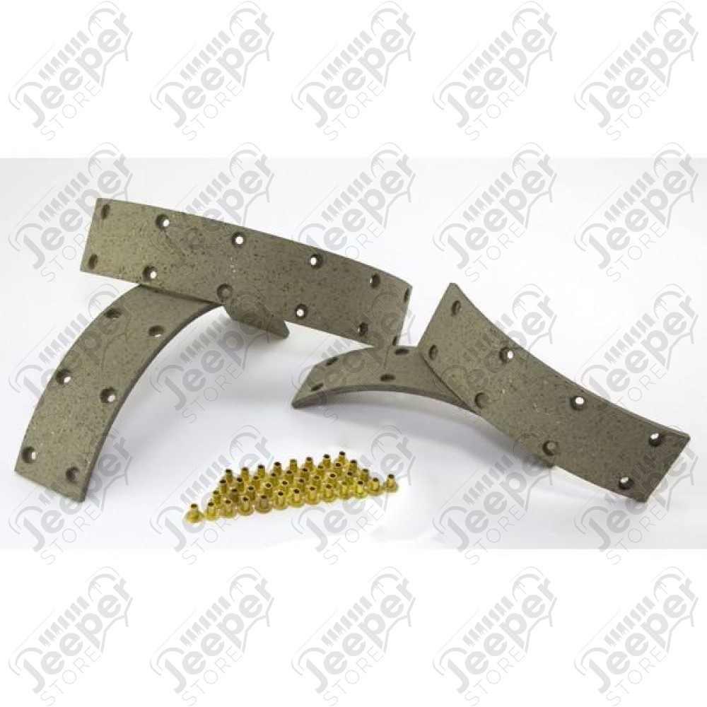 Drum Brake Shoe Lining Kit; 41-53 Willys