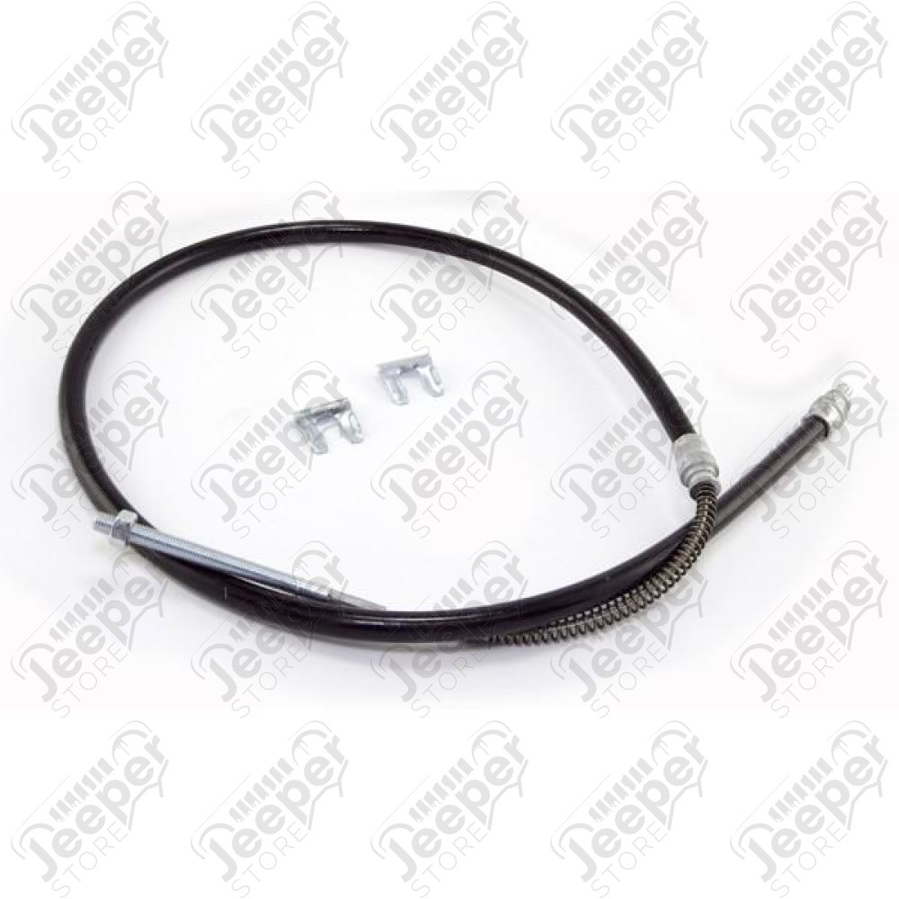 Parking Brake Cable, Front, Right, 11 In Drum, Bolt-On; 76-86 Jeep CJ