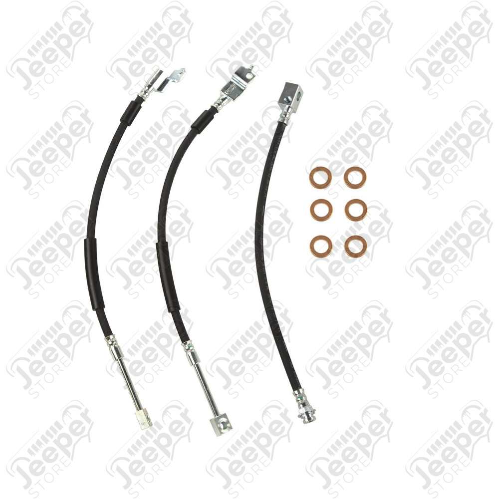 Brake Hose Kit; 87-89 Jeep Wrangler YJ