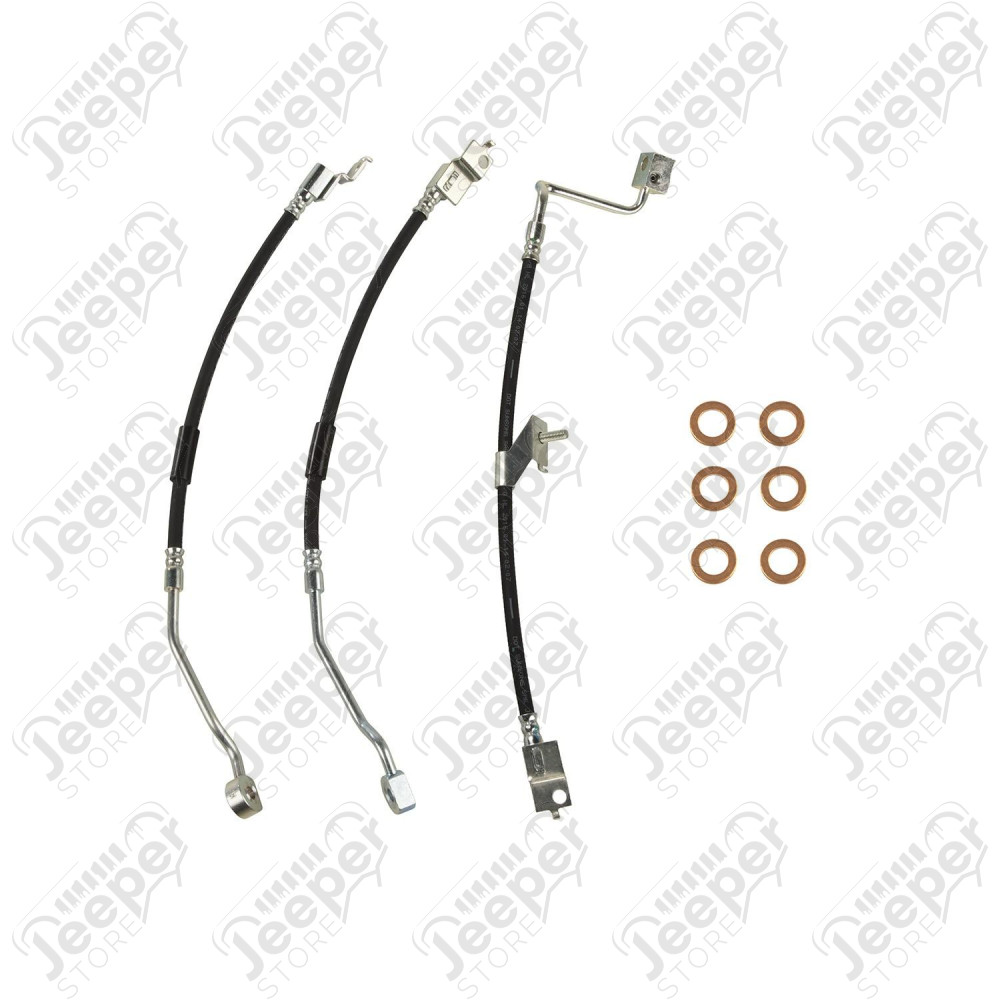 Brake Hose Kit; 97-06 Jeep Wrangler TJ