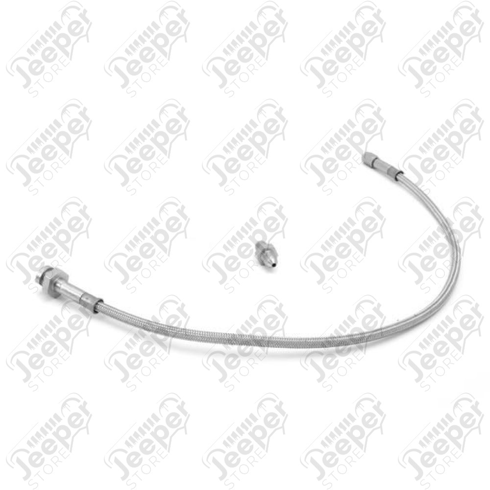 Brake Hose Kit, Front, Stainless Steel, Drum; 76-78 Jeep CJ5/CJ7