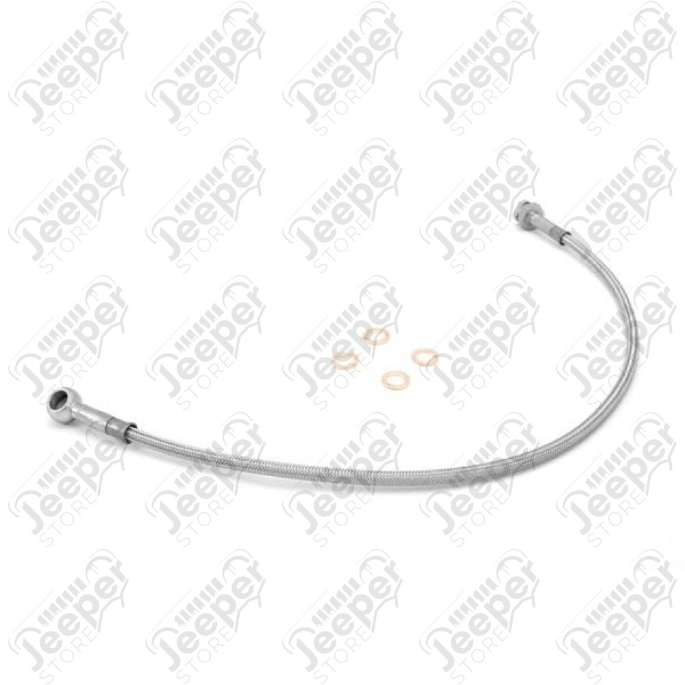 Brake Hose Kit, Front, Stainless Steel; 76-81 Jeep CJ5/CJ7/CJ8