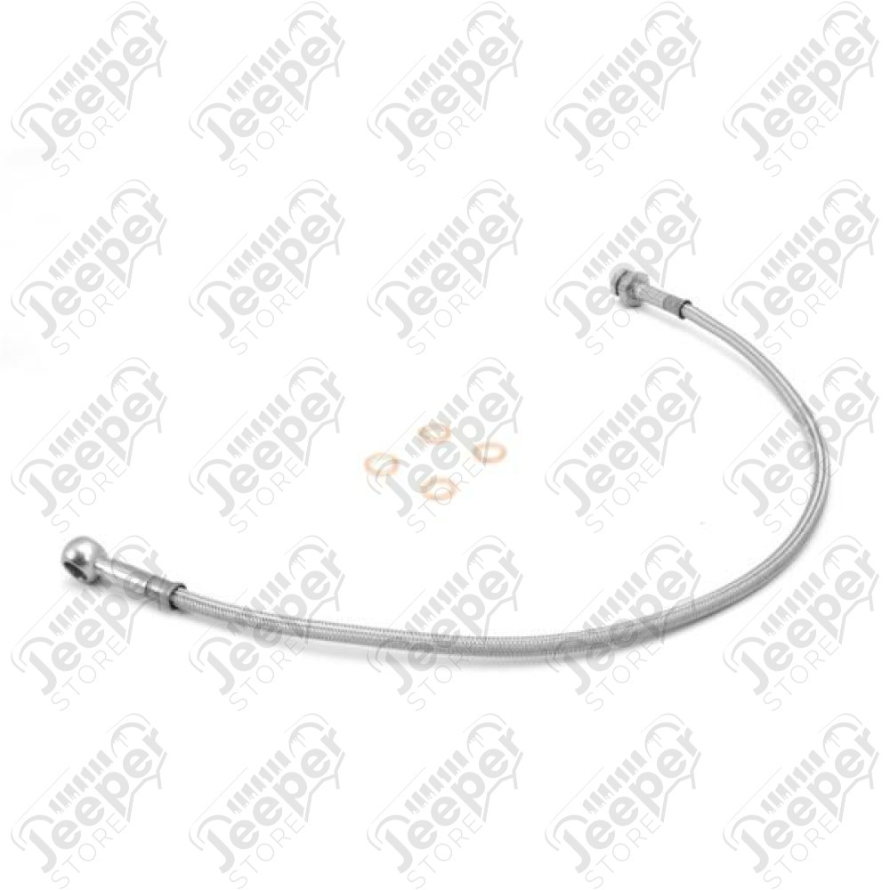 Brake Hose Kit, Front, Stainless Steel; 82-86 Jeep CJ7/CJ8 Scrambler