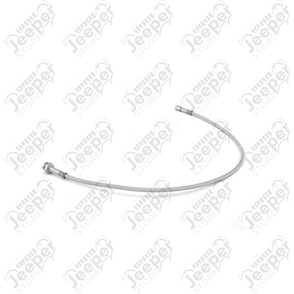 Brake Hose Kit, Rear, Braided Stainless Steel; 97-06 Jeep Wrangler TJ