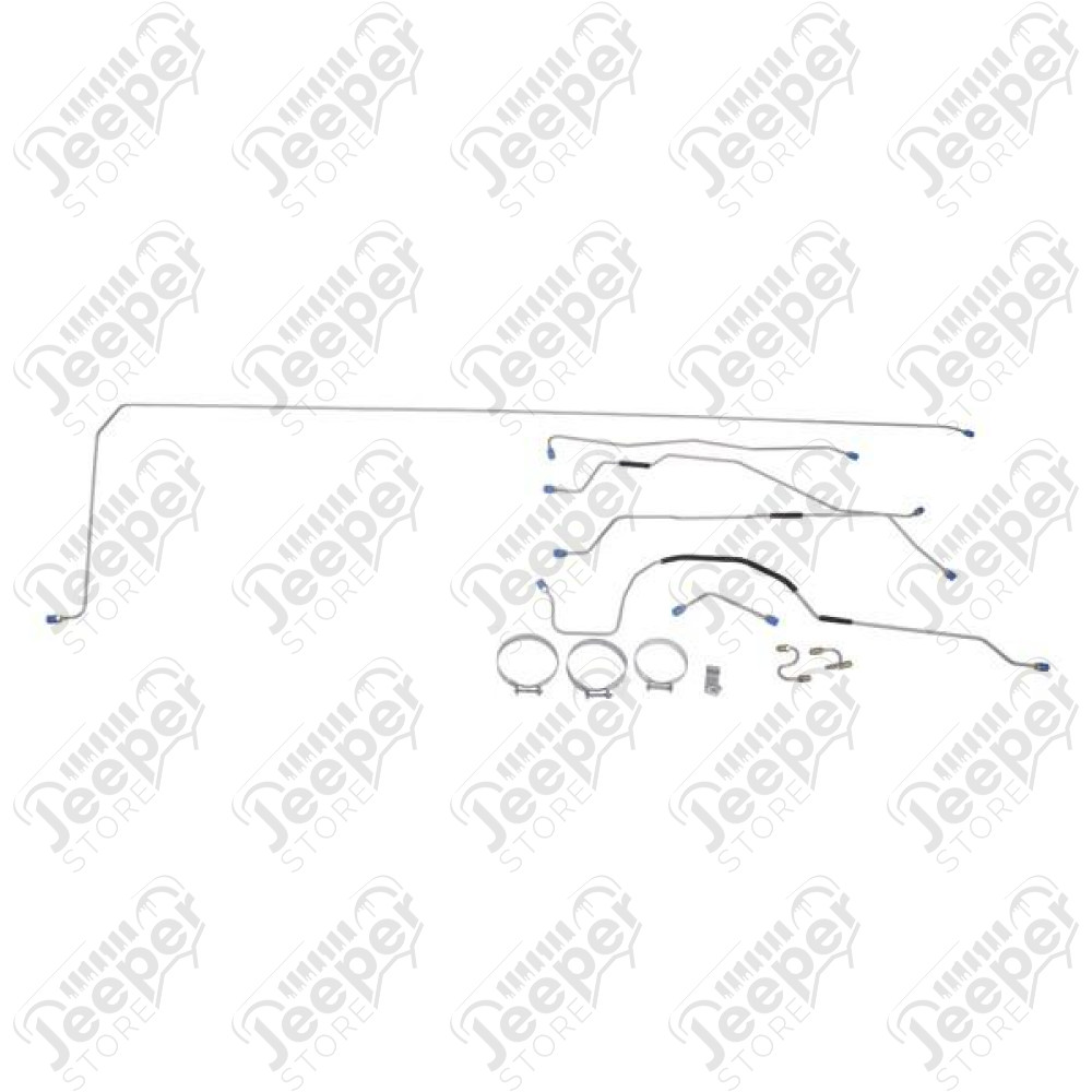 Brake Line Kit, Full, 9 Inch Brakes; 55-65 Jeep CJ5