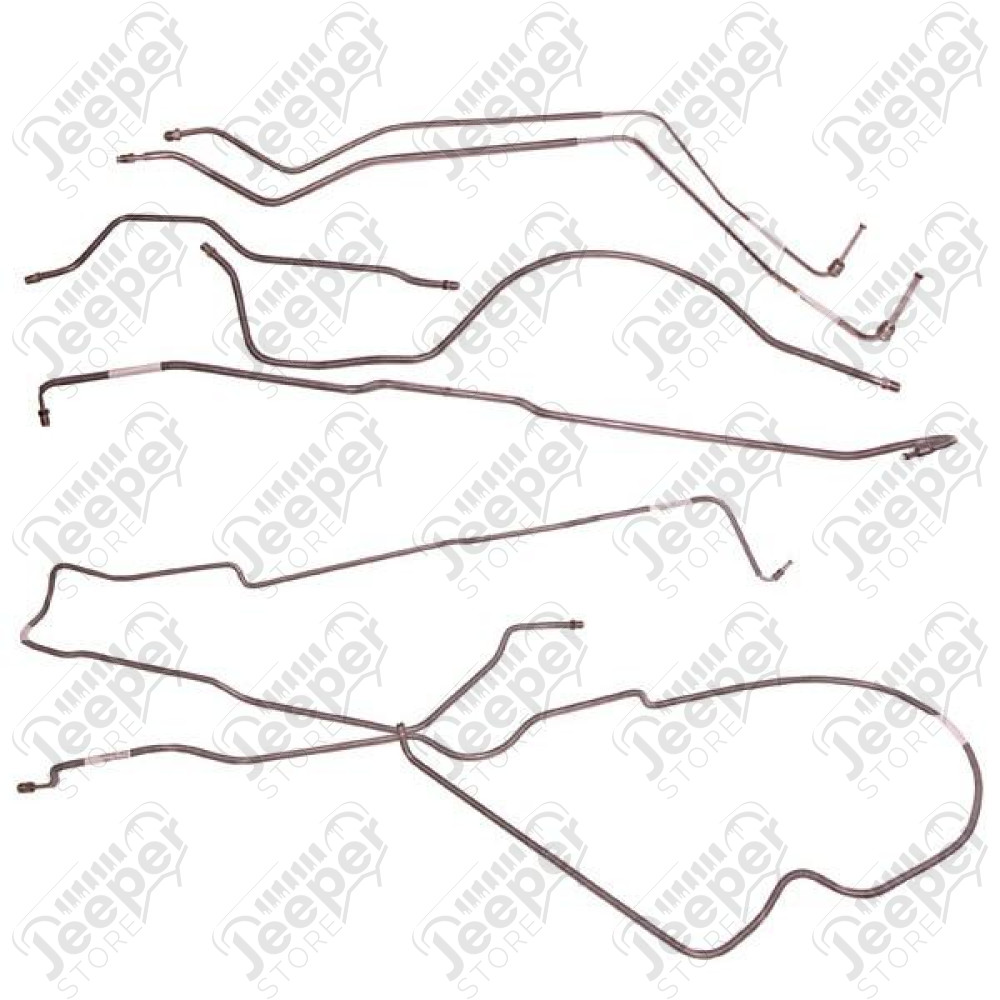 Brake Line Kit, Full; 76-79 Jeep CJ7