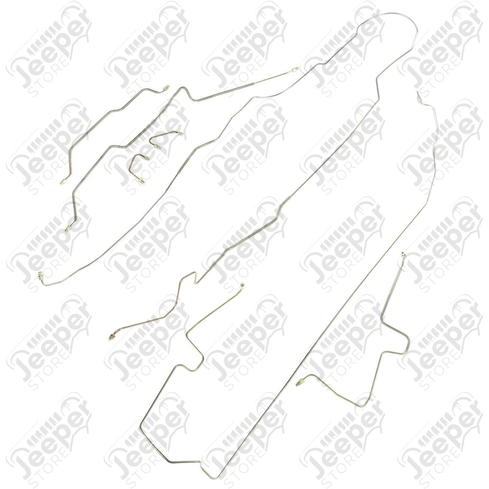Brake Line Kit, Full, Non-ABS; 97-06 Jeep Wrangler TJ