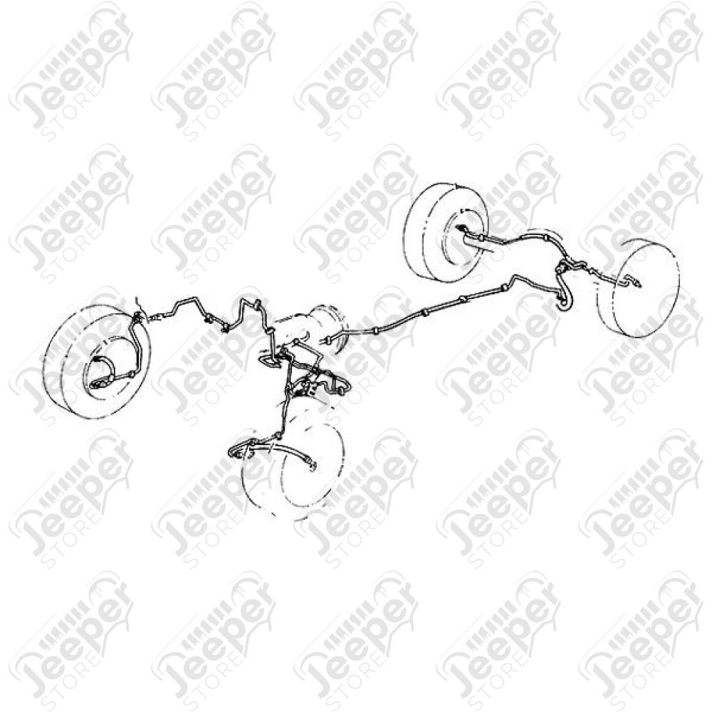 Brake Line Kit, Full, Non-ABS 97-06 Jeep Wrangler TJ